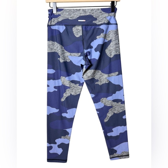 Aerie Women’s High Rise Blue and Gray Camouflage Leggings with Waist Tie size M - Picture 2 of 10